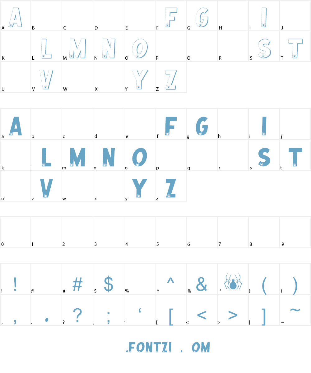 AMAZING FONTASY Font Character